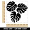 Monstera Leaves Trio Square Rubber Stamp for Stamping Crafting